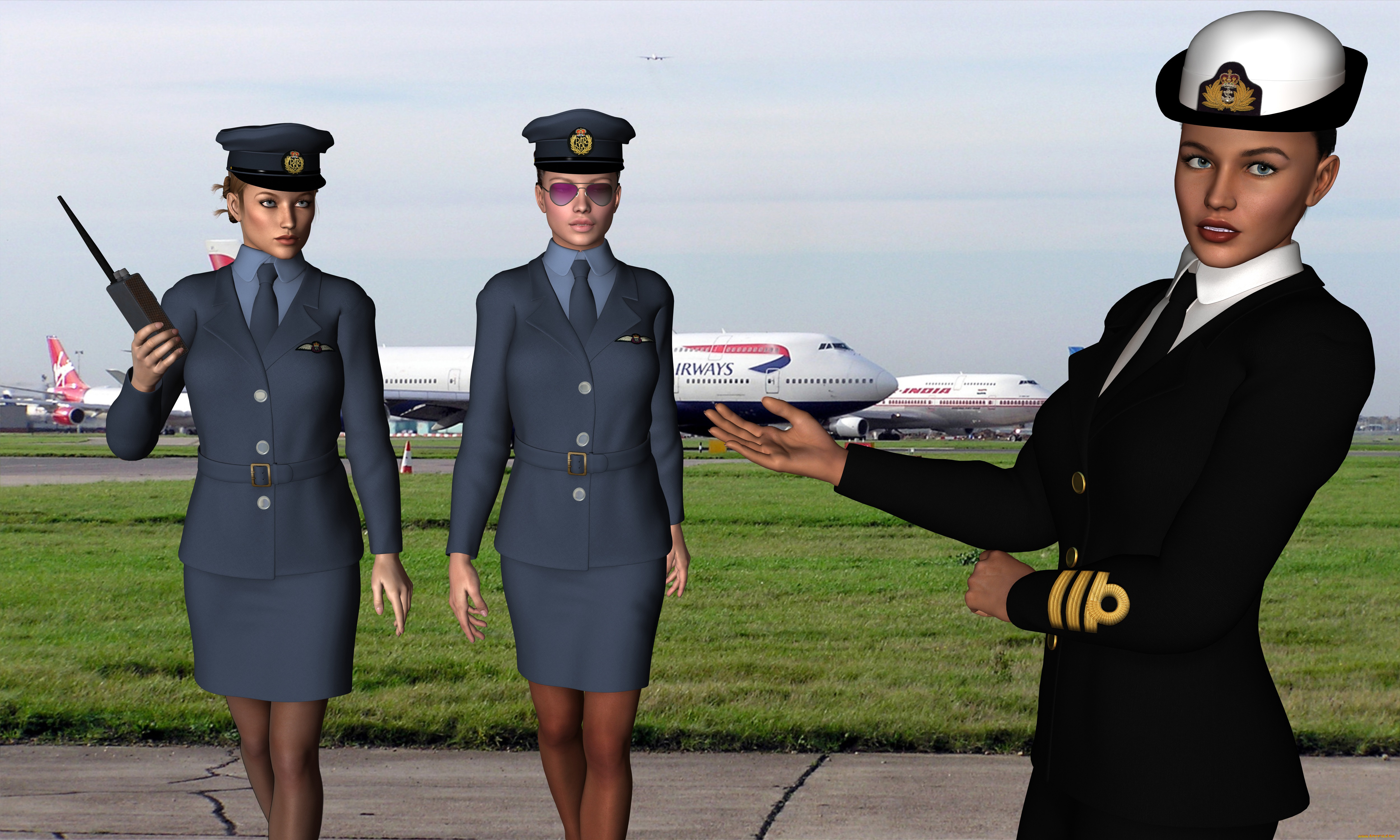 stewardesses, 3 ,  , fantasy, , , , 